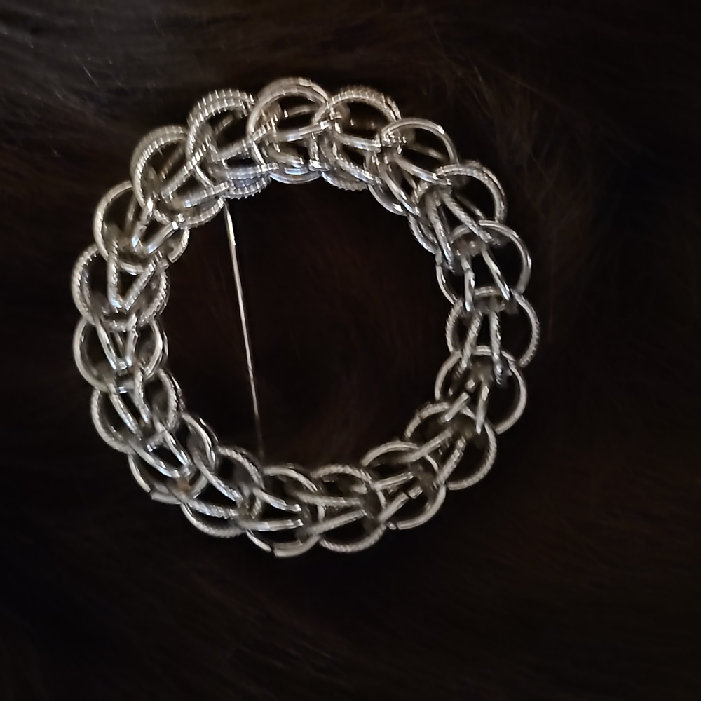 Silver Wire Coat Pin